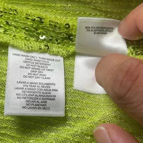 Anne  Klein Sequinned Duster side slit cardigan sz S - Picture 3 of 8